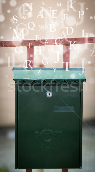 Boîte aux lettres lettres sur rue papier livre Photo stock © ra2studio
