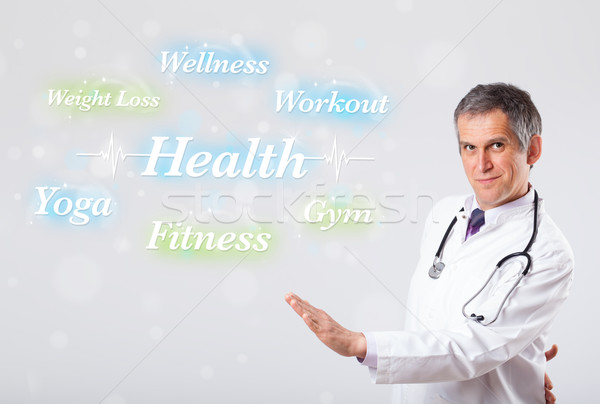 Clínico médico indicação saúde fitness coleção Foto stock © ra2studio