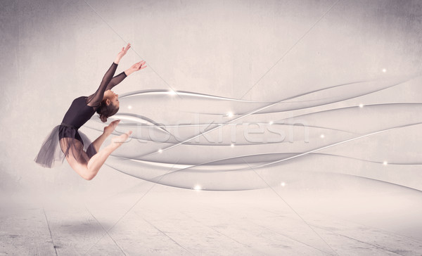 Ballerino di danza classica moderno dance abstract linee Foto d'archivio © ra2studio