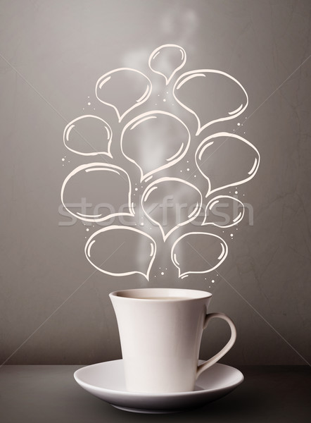 Koffiemok voedsel abstract Stockfoto © ra2studio