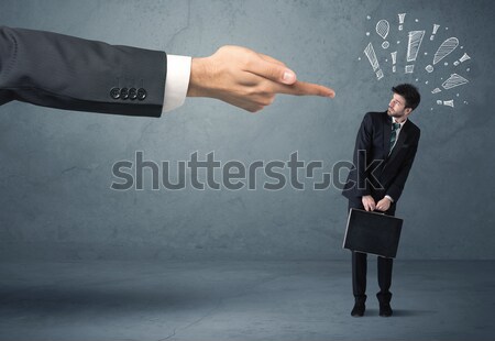 Boss hand firing guilty businessman Stock photo © ra2studio