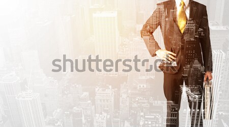 цвета город деловой человек текстуры Сток-фото © ra2studio