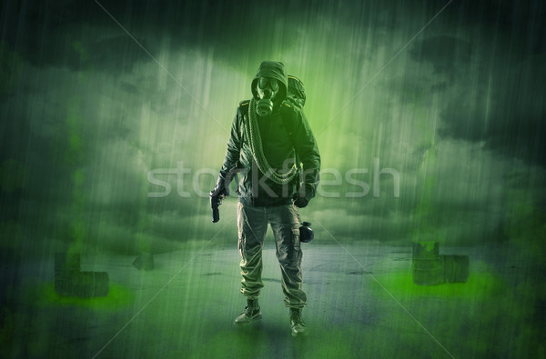 гвардии заброшенный пространстве взрыв неузнаваемый свет Сток-фото © ra2studio