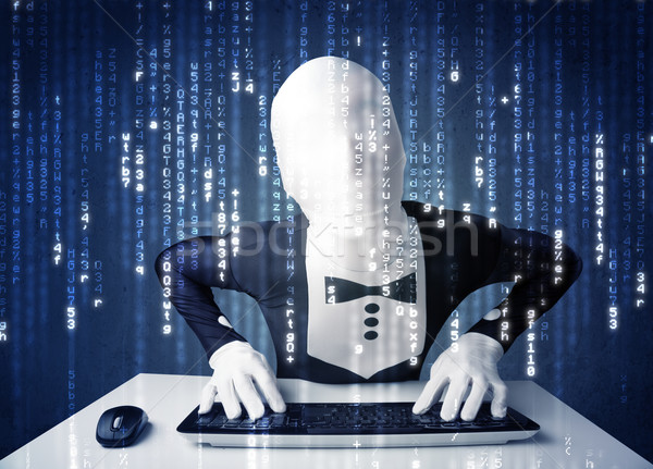 Stockfoto: Hacker · informatie · futuristische · netwerk · technologie · witte