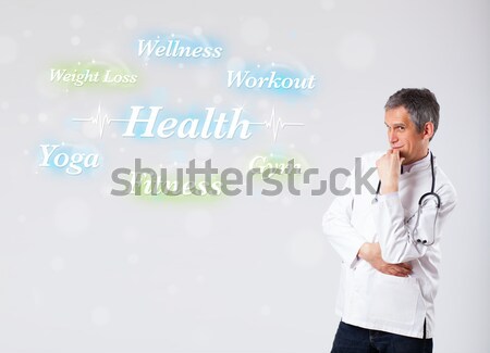 Klinikai orvos mutat egészség fitnessz gyűjtemény Stock fotó © ra2studio