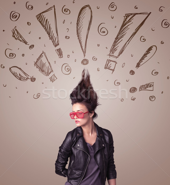Młoda kobieta fryzura znaki włosy zdrowia Zdjęcia stock © ra2studio