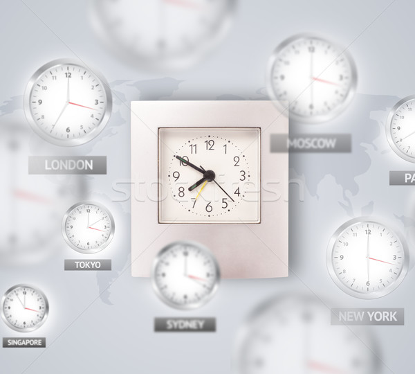 Clocks and time zones over the world concept Stock photo © ra2studio