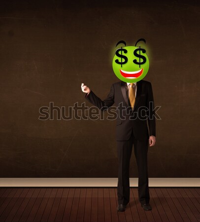 woman with dollar sign smiley face Stock photo © ra2studio