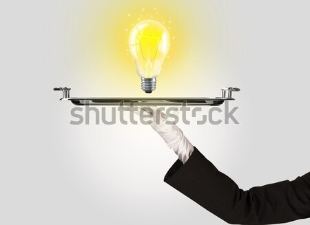 Stockfoto: Knap · idee · lamp · dienblad · heldere