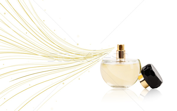 Parfum sticlă colorat linii colorat cadou Imagine de stoc © ra2studio