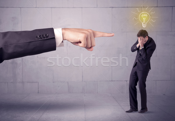 Stock photo: Boss blaming sales person with an idea