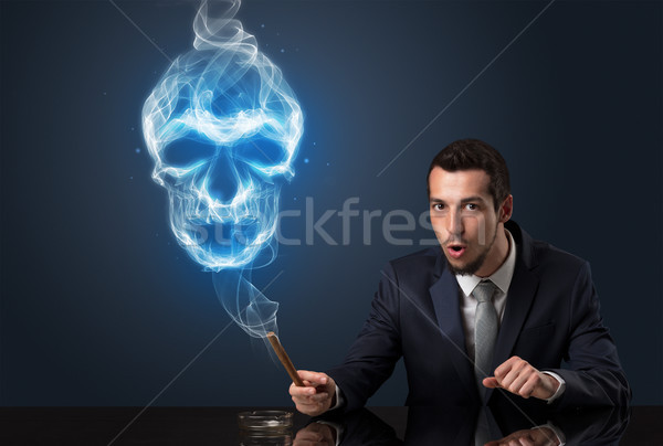 Businessman smoking concept Stock photo © ra2studio