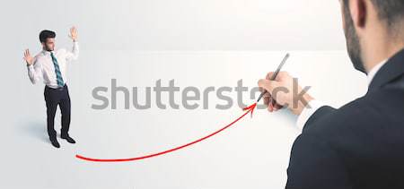 Business person looking at line drawn by hand  Stock photo © ra2studio