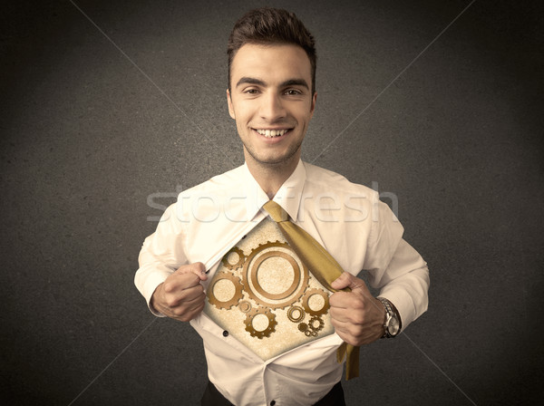 [[stock_photo]]: Affaires · shirt · machine · Cog · roue