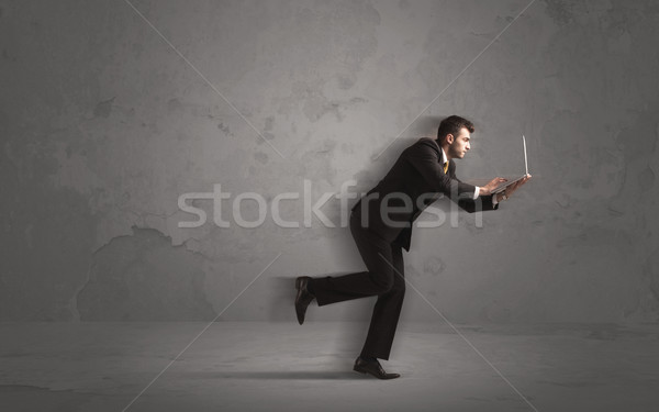 Lopen zakenman hand haast man Stockfoto © ra2studio