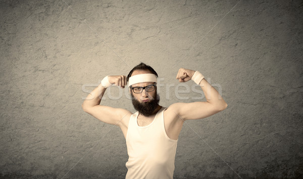 Jungen männlich Muskeln junger Mann Bart Stock foto © ra2studio