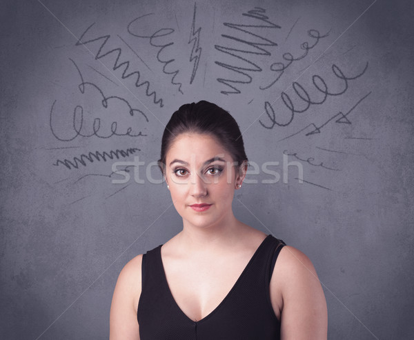 Stock photo: girl with funny facial expression
