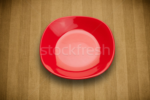 Stock fotó: Színes · üres · tányér · koszos · asztal · fényes