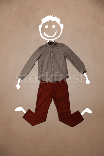 Toevallig kleding grappig karakter Stockfoto © ra2studio