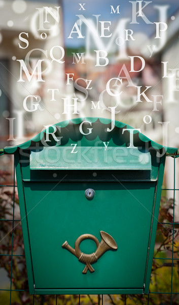 Posta kutusu harfler dışarı sokak kâğıt kitap Stok fotoğraf © ra2studio