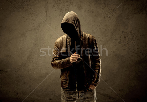 Undercover hooded stranger in the dark Stock photo © ra2studio