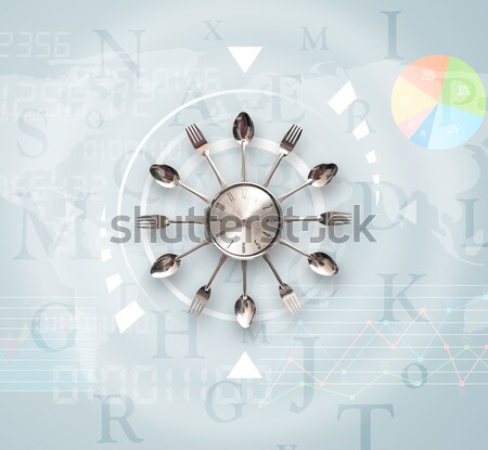 Clocks with world time and finance business concept Stock photo © ra2studio