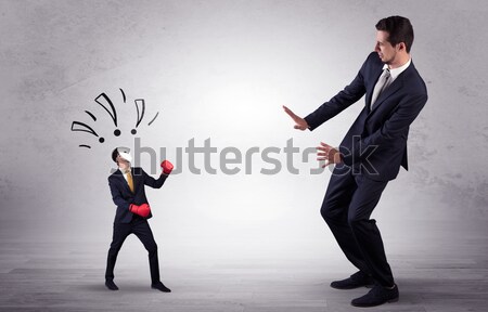 Stock foto: Business · Handshake · Geschäftsmann · gezeichnet · Fragezeichen · herum