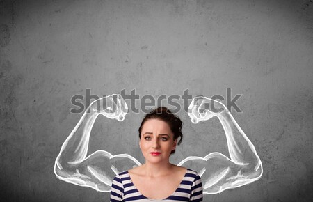 Foto stock: Bonitinho · menina · anjo · ilustrado · asas · sujo