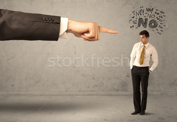 Stock photo: Boss hand guiding beginner salesman