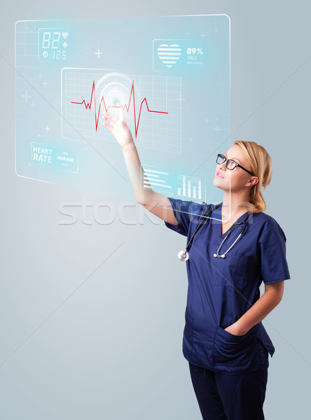 Jeunes infirmière modernes médicaux type [[stock_photo]] © ra2studio