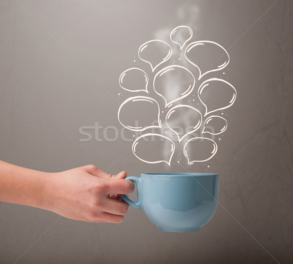 Сток-фото: кружка · кофе · рисованной · продовольствие · аннотация