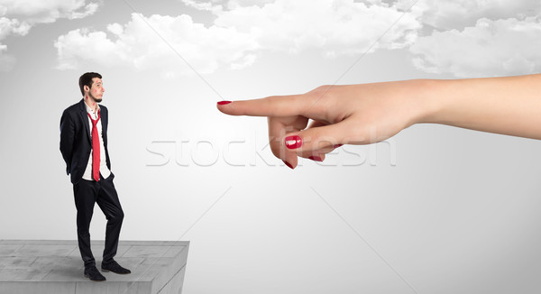 Businessman blindly in love in the middle of a maze Stock photo © ra2studio