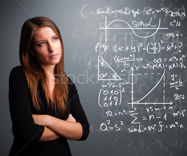 Schönen Denken Komplex mathematische Zeichen Stock foto © ra2studio