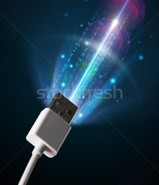 Glowing electric cable Stock photo © ra2studio