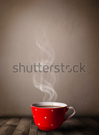 Stock photo: Coffee cup with abstract white steam