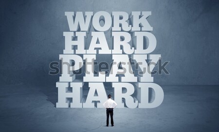 Hard working motivation for business person Stock photo © ra2studio