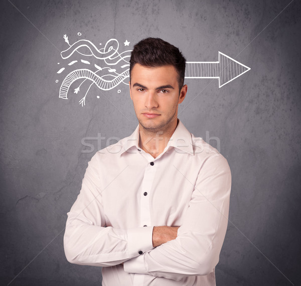 Confident sales person solves problem Stock photo © ra2studio