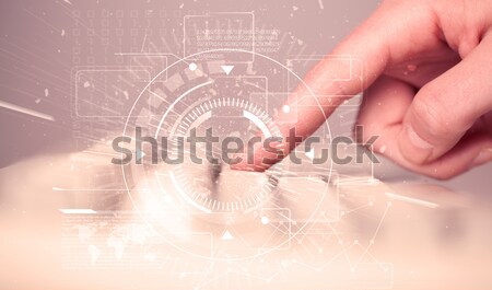 Toetsenbord hoog tech gebruiker interface grafische Stockfoto © ra2studio