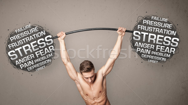 мышечный человека подчеркнуть сильный спортзал Сток-фото © ra2studio