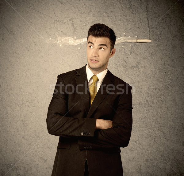 Gyors kreatív eladó fickó dohányzás lövedék Stock fotó © ra2studio