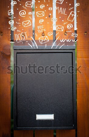 Colorful icons and symbols bursting out of a mailbox Stock photo © ra2studio