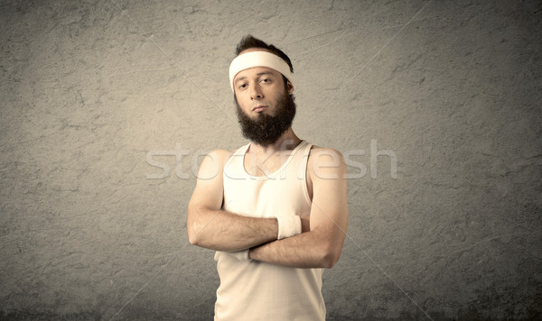 Jeunes Homme muscles jeune homme barbe [[stock_photo]] © ra2studio