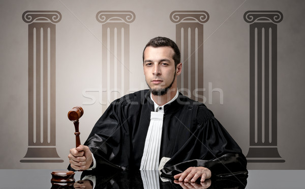 Young judge making decision Stock photo © ra2studio