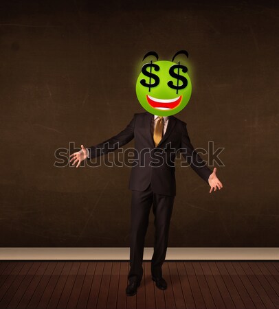 woman with dollar sign smiley face Stock photo © ra2studio