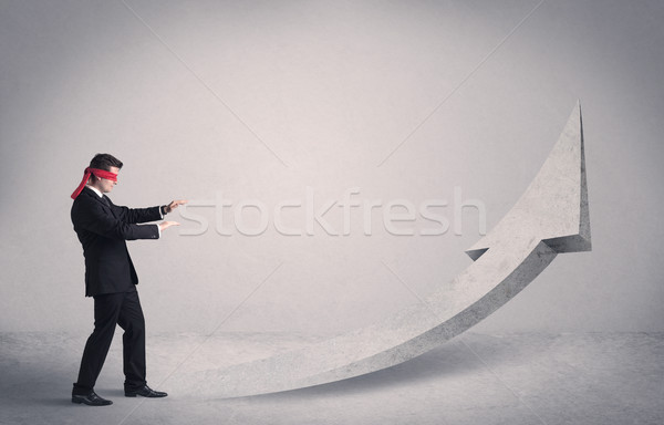 Businessman with blindfolds  Stock photo © ra2studio