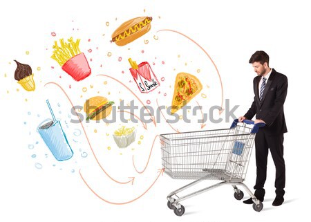 [[stock_photo]]: Homme · panier · toxique · affaires · poussant