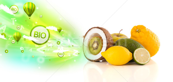 красочный сочный плодов зеленый Эко признаков Сток-фото © ra2studio