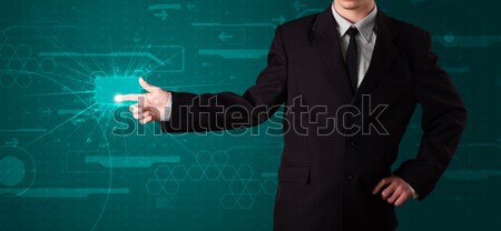 Stockfoto: Zakenman · hoog · tech · type · moderne