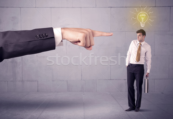 Boss blaming sales person with an idea Stock photo © ra2studio