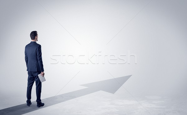 Stock photo: Man on the direction of success